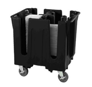 Vollrath Small Dish Caddy with Cover   Adjustable, 1 Post, 4 Stacks, Fits 9 5/8 10 5/8 Black