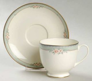 Pfaltzgraff Whitney Footed Cup & Saucer Set, Fine China Dinnerware   American Bo