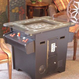 Classic Arcade Cocktail Style Dual Player Game Table With 60 Games Built in (BlackDimensions 36 inches high x 30 inches wide x 42 inches longWeight 170 poundsGames IncludedMs PacmanGalagaFroggerDonkey KongDonkey Kong JrDonkey Kong 3GalaxianDig DugCrushM