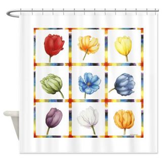  Chakra Tulip Quilt Shower Curtain  Use code FREECART at Checkout