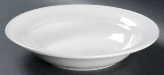 Nancy Calhoun Solid Color White Rim Soup Bowl, Fine China Dinnerware   All White