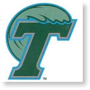 Tulane Green Wave Game Face Tattoo