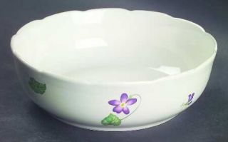 Lenox China Spring Violets Coupe Cereal Bowl, Fine China Dinnerware   Lantana, P