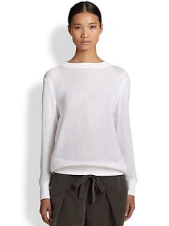 Helmut Lang Space Knit Sweatshirt   Optic White