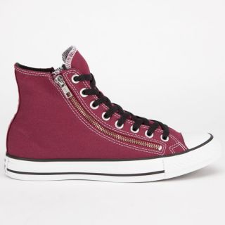 Chuck Taylor Double Zip Hi Mens Shoes Burgundy In Sizes 11, 10.5, 8, 8