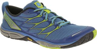 Mens Merrell Road Glove 3   Blue/Lime Sneakers
