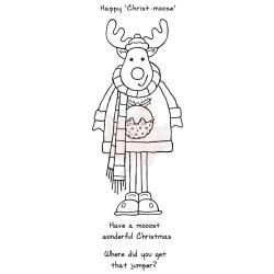 Woodware Clear Stamps 8 X3 Sheet  Christmoose