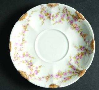 Haviland Schleiger 145 Saucer, Fine China Dinnerware   Theo, Blank 131,Pink & Ye