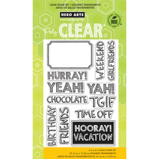 Hero Arts Clear Stamps 4x6 Sheet  hurray