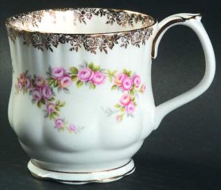 Royal Albert Dimity Rose (Gold Floral Edge) Mug, Fine China Dinnerware   Montros