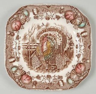 Johnson Brothers His Majesty (Genuine Hand Engraving) Square Salad Plate, Fine C
