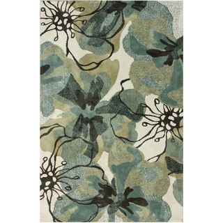 Nuloom Bold Floral Ivory Microfiber Rug (6 X 9) (MultiPattern FloralTip We recommend the use of a non skid pad to keep the rug in place on smooth surfaces.All rug sizes are approximate. Due to the difference of monitor colors, some rug colors may vary s