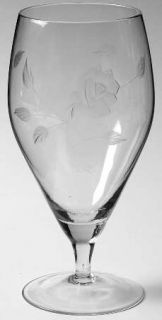 Unknown Crystal Unk6801 Iced Tea   Clear,Gray Cut Rose,Smooth Stem