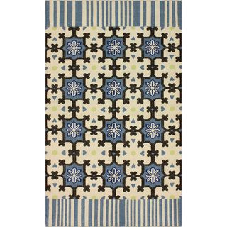 Nuloom Handmade Trellis Flatweave Blue Wool Rug (5 X 8) (BluePattern AbstractTip We recommend the use of a non skid pad to keep the rug in place on smooth surfaces.All rug sizes are approximate. Due to the difference of monitor colors, some rug colors m