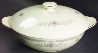 Royal Doulton Rebecca Round Covered Vegetable, Fine China Dinnerware   Albion,Gr