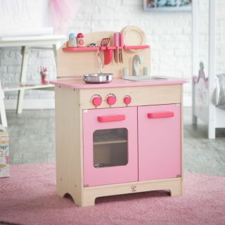 Hape Pink Gourmet Play Kitchen with Accessories   820633