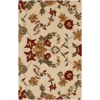 Botanique Harper/ Ivory Area Rug (5 X 8) (IvorySecondary colors Apricot, Bark, Crimson, Gold, Sage, Spiced Pumpkin, Taupe & Timber GoldPattern FloralTip We recommend the use of a non skid pad to keep the rug in place on smooth surfaces.All rug sizes ar