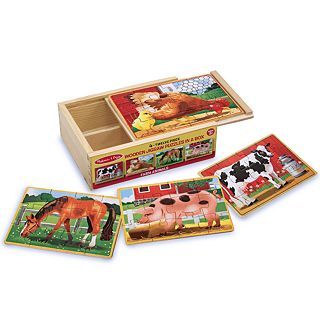 Melissa & Doug Farm Animals Puzzle in a Box