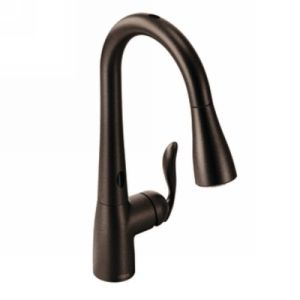 Moen 7594EORB Arbor One Handle High Arc Pulldown Kitchen Faucet with Motion Sens