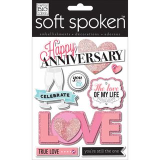 Soft Spoken Themed Embellishments anniversary Heart