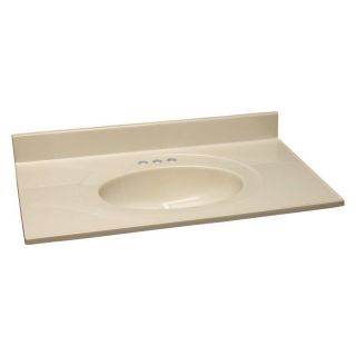 DHI CORP Design House 37W x 19D in. Cultured Marble Integral Sink Vanity Top  