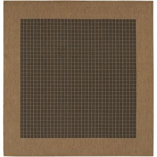 Recife Black/ Cocoa Checkered Rug (86 Square) (BlackSecondary colorsNatural BeigeTip We recommend the use of a non skid pad to keep the rug in place on smooth surfaces.All rug sizes are approximate. Due to the difference of monitor colors, some rug colo