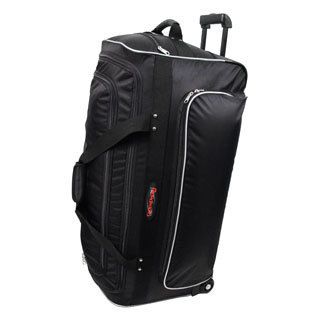 Caddydaddy X 34 inch Rolling Duffel Bag (Black/silverWeight 10 poundsFive (5) large external pockets, four (4) internal pocketsWheeled YesWheel type Inline skate Locking telescopic handleDual purpose handle and stand bagLockable Zippers (with optional 