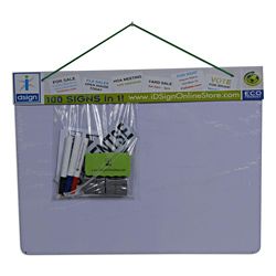 Idsign Reusable Outdoor Sign Kit (WhiteBoard type Outdoor sign kitLetters/Dry Erase Dry EraseIncludes markers, magnets, and lettersDimensions 18 inches high x 24 inches wide x 1 inch deep )