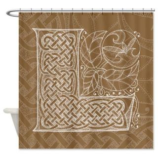  Celtic Letter L Shower Curtain  Use code FREECART at Checkout