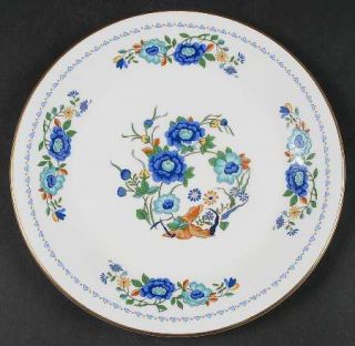 John Aynsley Marlina Salad Plate, Fine China Dinnerware   Blue,Yellow&Orange Flo