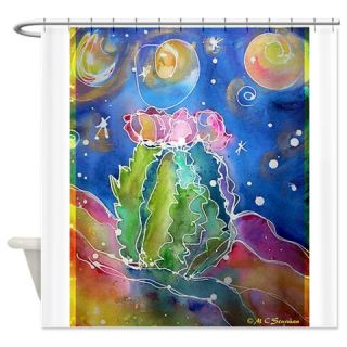  cactus at night soutwest art Shower Curtain  Use code FREECART at Checkout