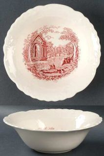 Taylor, Smith & T (TS&T) English Abbey Red 7 Round Vegetable Bowl, Fine China D