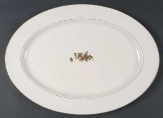 Fine Arts Heirloom 15 Oval Serving Platter, Fine China Dinnerware   Gold Roses