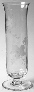 Waterford Flora Bud Vase   Clear,Etched Flowers & Vines,No Trim