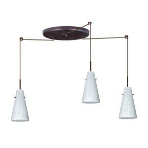 Besa Lighting BEL 3JW 412419 LED BR Cierro Pendant