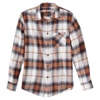 Mossimo Supply Co. Mens Long Sleeve Button Down Flannel   Spirit Orange XXL