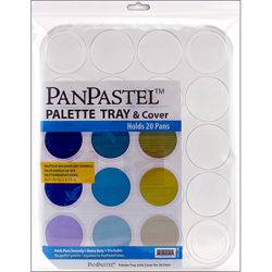 Panpastel 20 color Clear Plastic Palette Tray With Protective Cover