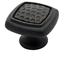 Gliderite Oil Rubbed Bronze Rounded Square Dimpled Cabinet Knobs (pack Of 25)