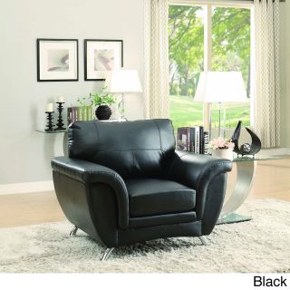 Olivia Modern Bonded Leather Accent Chair