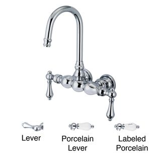 Water Creation F6 0014 01 Vintage Classic 3/8 inch Center Wall Mount Tub Faucet Gooseneck Spout Straight Wall Connector (Solid brassHandles Included YesNumber of Handles Two (2)Installation Type Wall or inside bathtub mountValve Type Ceramic discNumbe