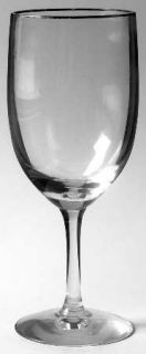 Fostoria Invitation Water Goblet   Stem #6102, Platinum Trim