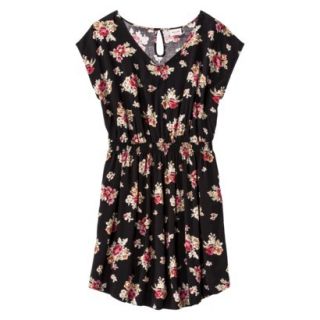 Mossimo Supply Co. Juniors Plus Size Cap Sleeve Dress   Black Floral 3