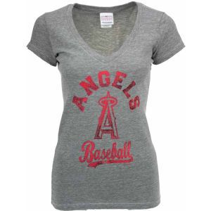 Los Angeles Angels of Anaheim 5th & Ocean MLB Womens V Neck Foil T Shirt