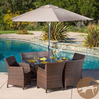 Christopher Knight Home Dawn Rectangular Outdoor Cast And Wicker 7 piece Set