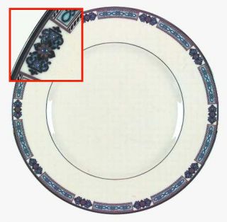 Lenox China Jewels Sapphire Dinner Plate, Fine China Dinnerware   Ambassador, Bl