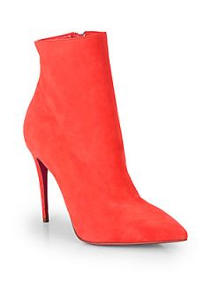 Christian Louboutin So Kate Suede Ankle Boots   Papaya