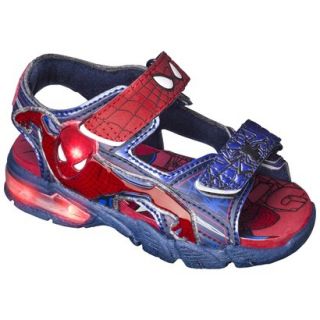 Toddler Boys Spiderman Light Up Footbed Sandals   Blue/Red 7