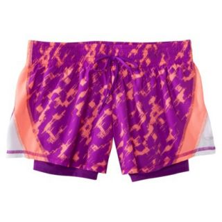 C9 by Champion Womens Woven Short With Compression Short   Purple Reef M