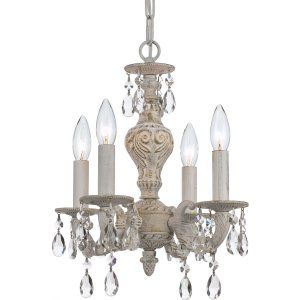 Crystorama Lighting CRY 5024 AW CL S Sutton Sutton 4 Light Spectra Crystal White