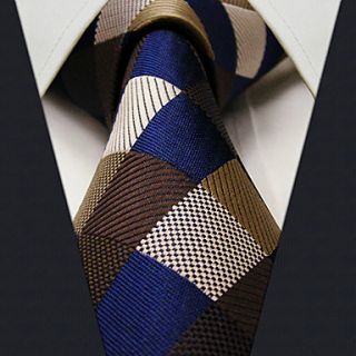 Mens Business Multi Color Check Pattern Necktie